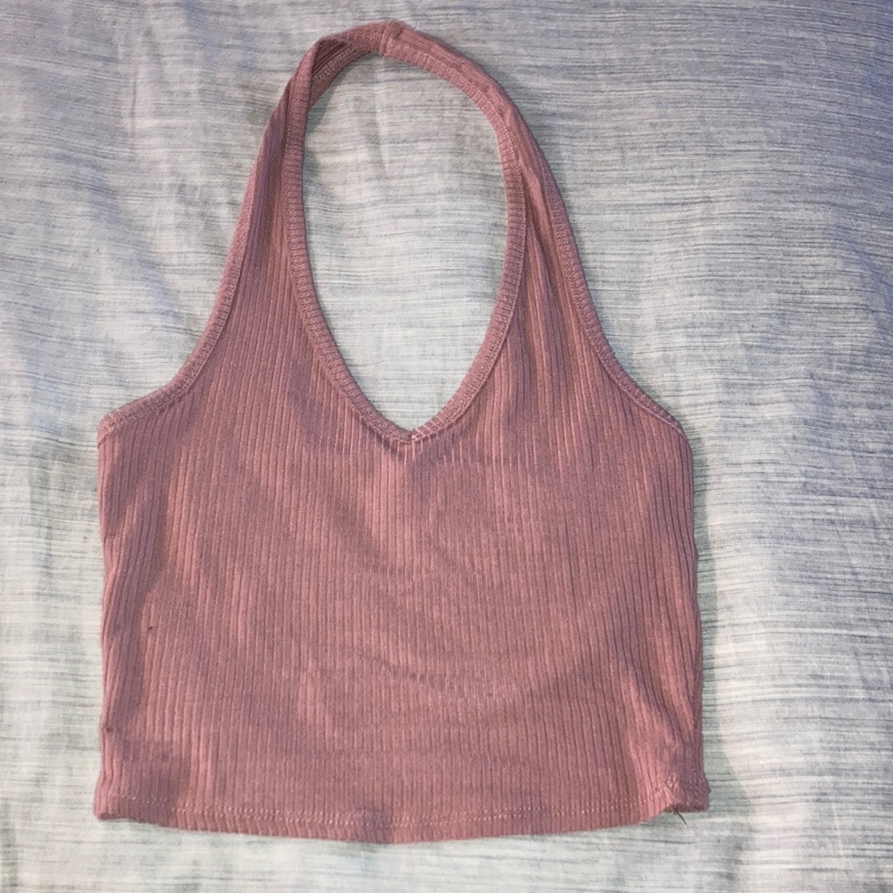 Pink Halter Crop Top